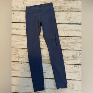 Athleta Girl Blue High Rise Chit Chat Tight Girls Medium 8/10